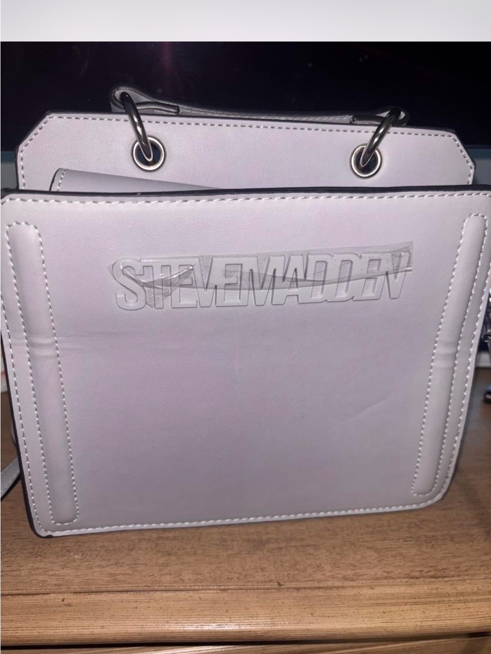 Steve Madden Pale Lavender Structured Shoulder Bag